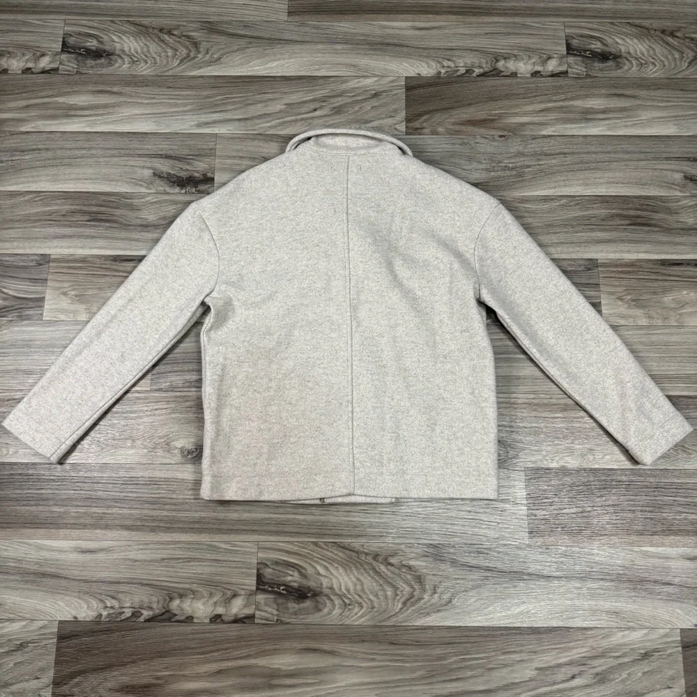 Banana Republic Melton Moto Jacket in Oatmeal Size Small